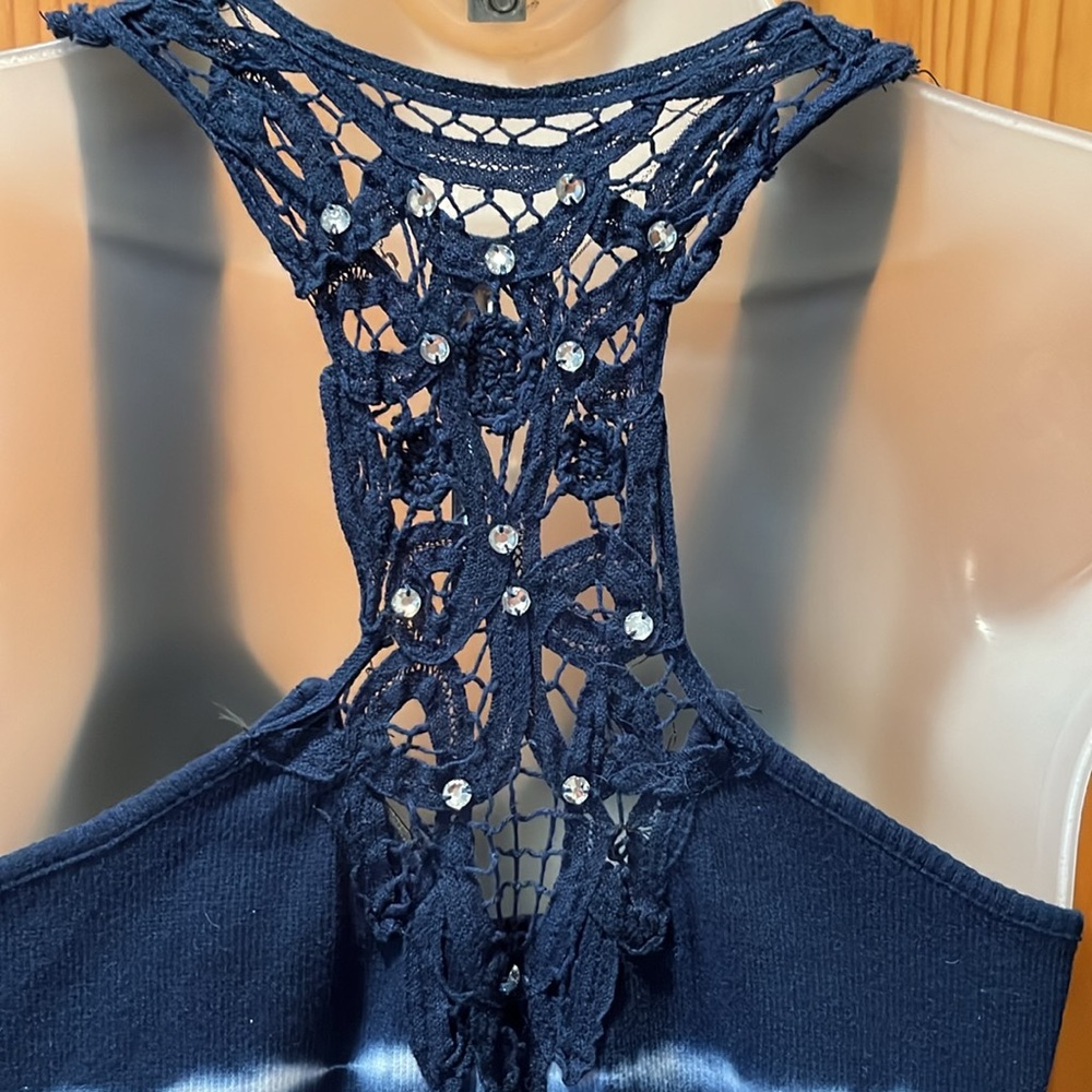 Venus Lace & Rhinestone Racerback Tank Top - Picture 7 of 13